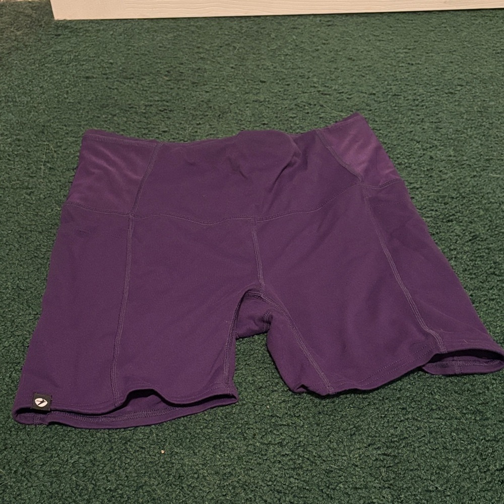 Oiselle Deep Purple Bike Shorts